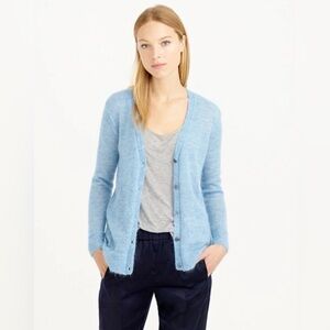 NWT j crew light blue mohair boyfriend cardigan $89.50